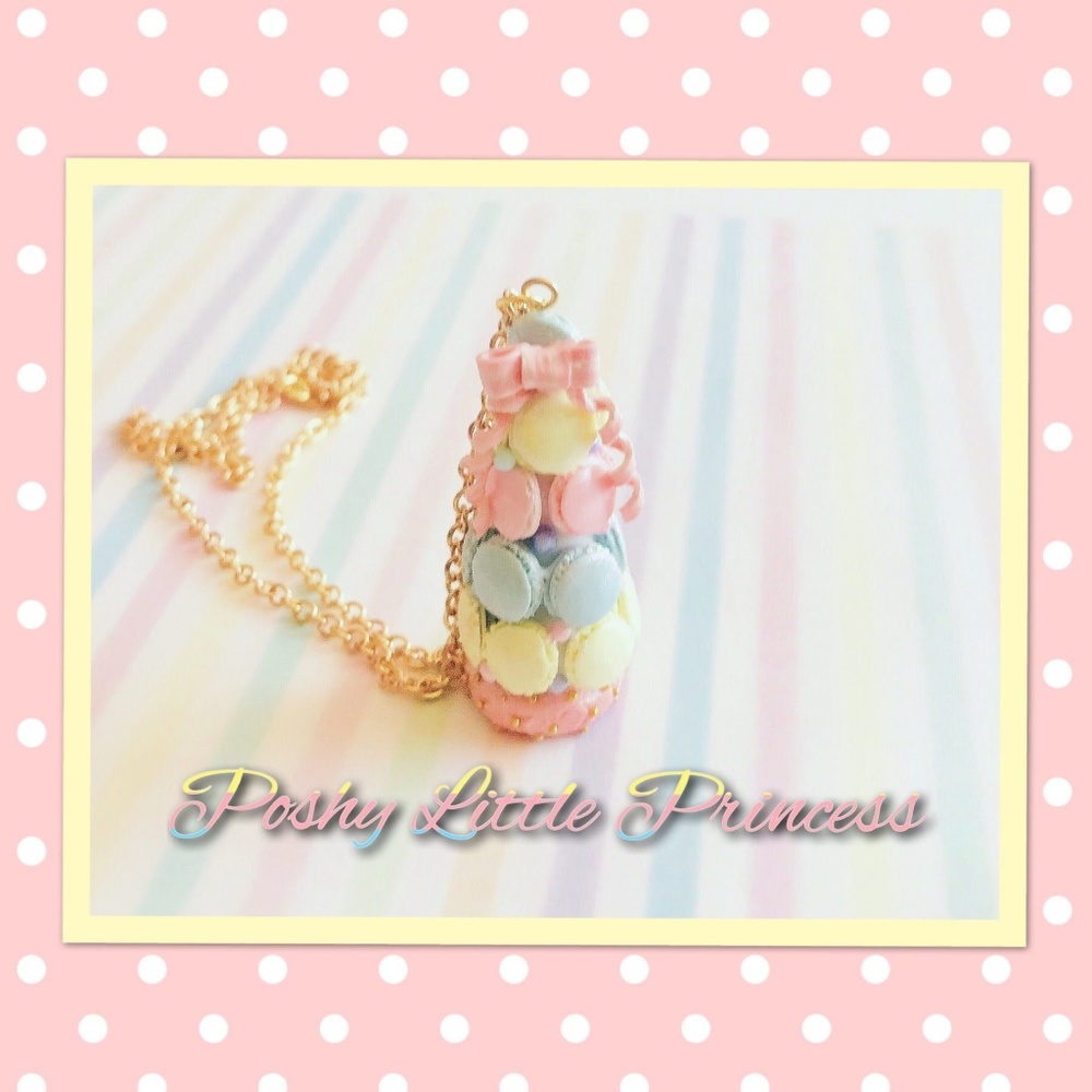 Pink Macaron Tower Necklace